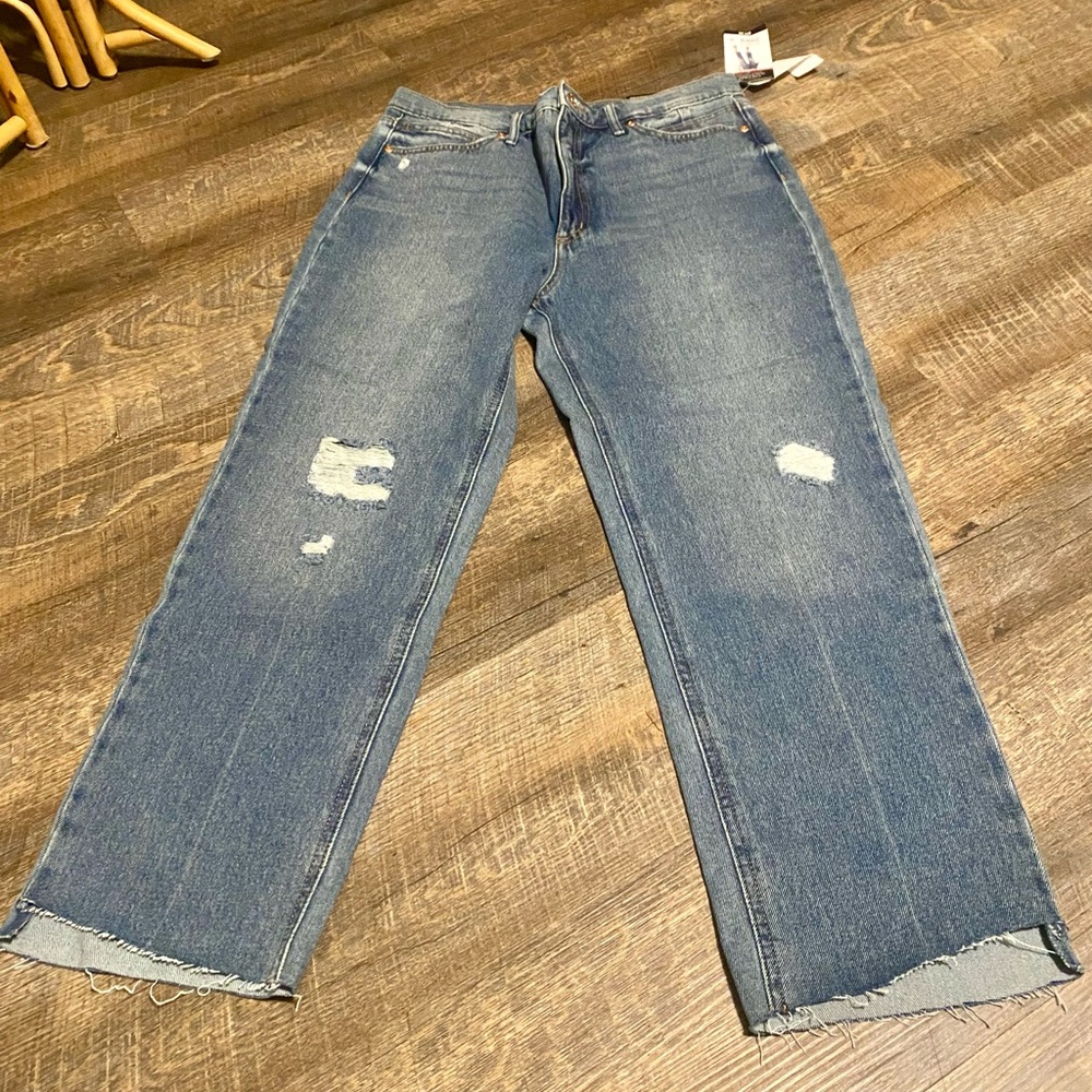 Sofia Vergara Paloma slim Straight Super High Rise crop Jeans NWT